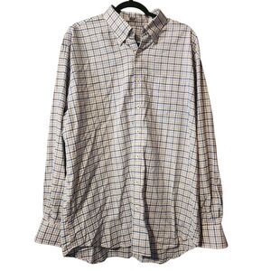Peter Millar Shirt Mens XL Plaid Checkered Crown Lite Extra Large